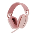 Headset Logitech Zone Vibe 100 Rosa Sem Fio - 981-001223