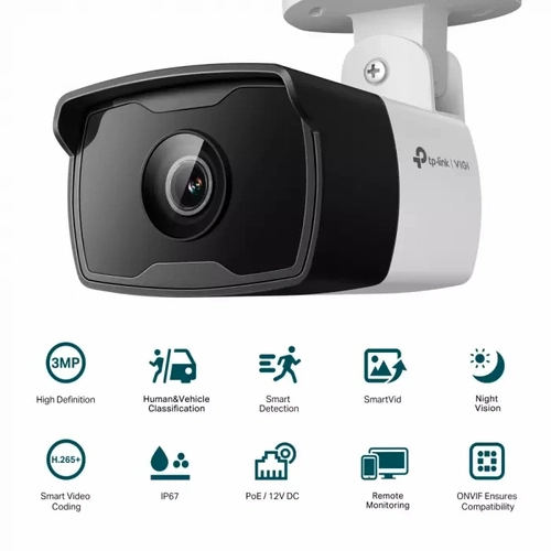 Camera Tp-link Ip Cftv Poe Bullet Externa 3mp - Vigi C330i