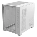 Gabinete Gamer Forcefield White Ghost - Frontal e Lateral Em Vidro - Pcyes - Gffwgp