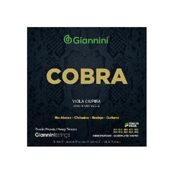 Encordoamento para Viola Aço Prateado Tensão Pesada Série Cobra Gesvp