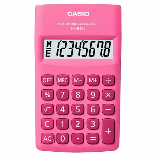Calculadora de Bolso Casio 8 Digito Rosa - Hl-815l-pk