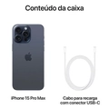iPhone 15 Pro Max Apple (512GB) Titânio Azul, Tela de 6,7, 5G e Câmera de 48MP