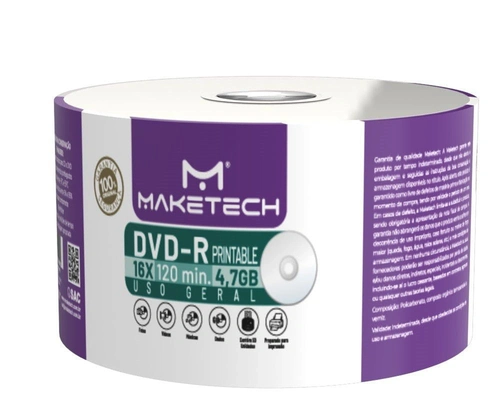 DVD-R 16X 4.7GB PRINTABLE MAKETECH C/50