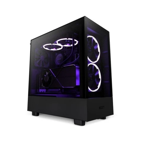 Gabinete Gamer NZXT H5 Elite Premium Mid Tower CC-H51EB-01 Compacto Preto (Fosco)