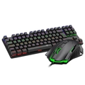 Kit Teclado Mecânico T-Dagger + Mouse Advance Force, LED Multicolorido, Switch Blue, 2400DPI, USB, Preto - T-TGS005
