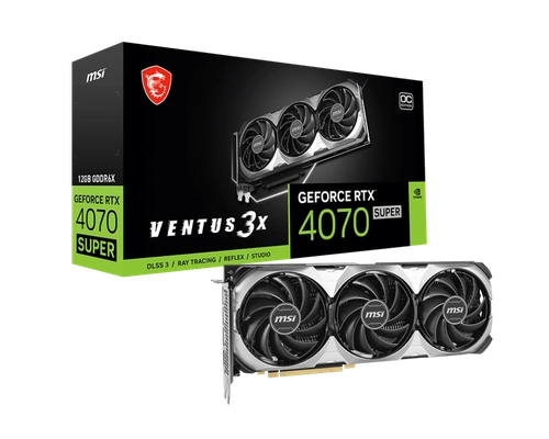 Placa de Video MSI GeForce RTX 4070 Super Ventus, 3X OC, 12GB, GDDR6X, 192-bit - 912-V513-827