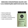 Máscara concentrada salon line s.o.s hidratação azeite de oliva 1kg
