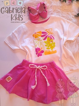 Conjunto Short Saia Tropical