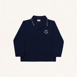 Camisa Polo Manga Longa Bordada Fakini - Masculina