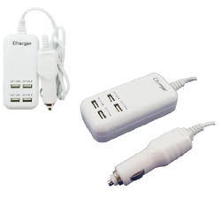 Carregador Veicular C/ 4 Usb Laterais 12v