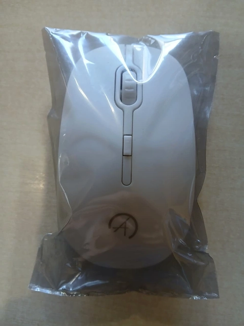 Mouse Padrão Sem Fio Wireless Com Pilhas Cinza Claro - Usado Perfeito