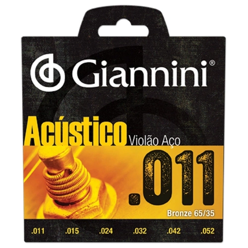 Corda Para Violao Giannini Gespw Bronze Acustica 65/35 0,011