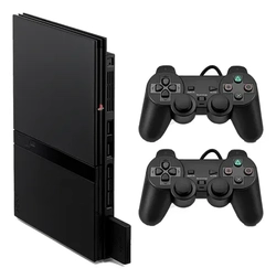 Sony Playstation 2 Slim + 2 Controles + Jogos + Hdmi + 128gb Preto (Recondicionado)
