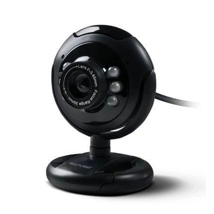 Web Cam Plug and Play 16 MP Nightvision  USB Preto  -  Wc045