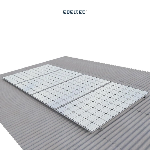 Estrutura P/ 4 Mod. Edeltec Solar Ondulada/fibromadeira (s/ Perfil)