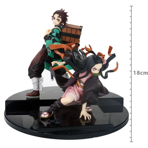Figure Demon Slayer: Kimetsu No Yaiba - Nezuko Kamado e Tanjiro Kamado - Precious G.e.m Series Ref.:831157