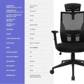Cadeira De Escritório Ergonômica Fortrek Ergo Shield Mesh Respirável Preta