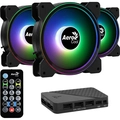 Kit 3 Coolers Saturn 12 PRO ARGB + Hub + Controle Aerocool - 73853