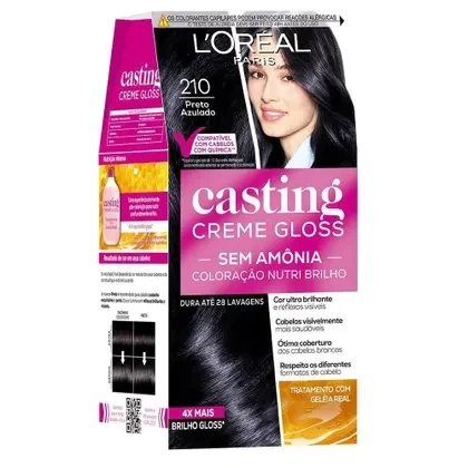 Coloração Casting Creme Gloss LOréal Paris 210 Preto Azulado