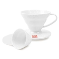 Suporte para Filtro de Café V60 Hario Acrílico Branco tamanho 02