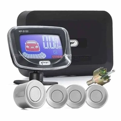 Sensor De Estacionamento Ré Universal Com Tela Lcd Colorida Cor Prata