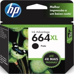 Cartucho de Tinta HP 664XL Preto de Alto Rendimento - f6v31ab