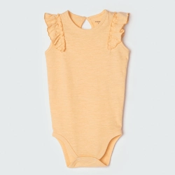 Body Regata com Babado Amarelo Hering - Feminino