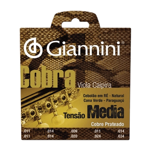 Encordoamento para Viola Aço Cobre Prateado Tensão Média Série Cobra Gesvm