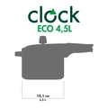 Panela De Pressão Clock Clipso Eco Polida 4,5l