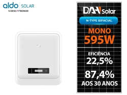 Kit Energia Solar 900KWh - 7,14 com 12 Painéis DAH e Inversor GOODWE, Fibrocimento e Metálica
