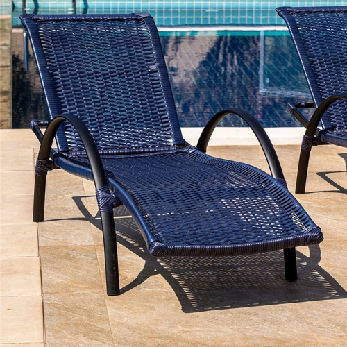 Espreguiçadeira Piscina em Fibra Sintética e Alumínio  Pintura Epóxi Itapema