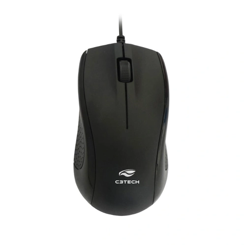 Mouse USB, MS-26BK, Preto, C3Tech, com cabo 2 metros