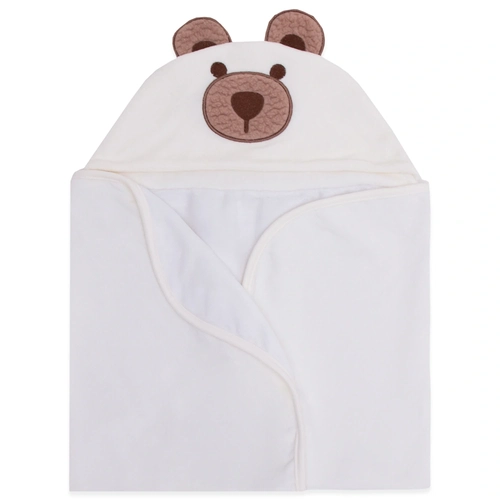 Toalha Capuz Forrada Suedine, Atoalhado e Fralda Unissex - Ursinho Fofo