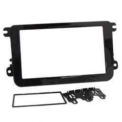 Moldura Fiamon 2 Din Vw Jetta/amarok/novo Fusca 2012 Em Diante/tiguan 2007-2010/ Gol G7 Black Piano