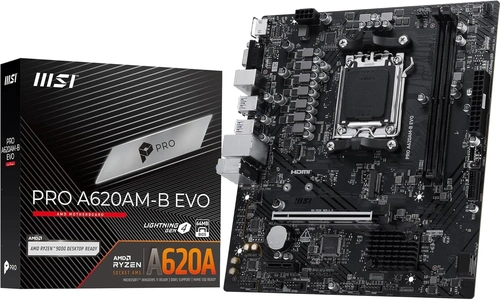 Placa Mãe MSI PRO A620AM-B Evo, Chipset AMD A620, DDR5, Micro-ATX, 911-7E36-002