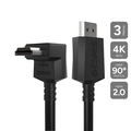 Cabo Hdmi 2.0 Pcyes Conector 90º Vertical - Preto - 3 Metros - Ph20-3v-c