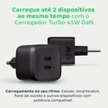Carregador Ultrarrapido 45w C/ 2 Portas Usb-c Gan Ec20 4820191