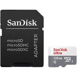 Cartão de Memória Sandisk Ultra Microsdxc UHS-I c/adap C10 128GB, SDSQUNR-128G-GN3MA