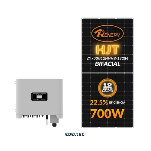 Gerador Edeltec Solar Deye 42,00 Kwp Tri. 220v Laje (30k/700w Bifacial)