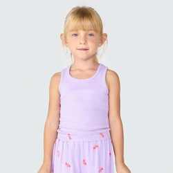 Camiseta Regata Básica Canelada Lilás Hering - Feminina