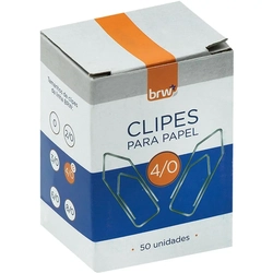 Clips BRW Galvanizado Para Papel 4/0 50Un