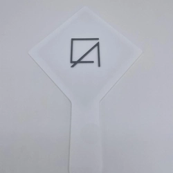 Espelho Branco G - Logo alto relevo inicial ou desenho