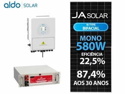 Gerador De Energia Solar Deye Hibrido Rosca Dupla Madeira Romagnole Deye Gfh 2,32kwp Ja 580w Bif N-t Sun 3kw 220v Ucb Litio 4,32kwh