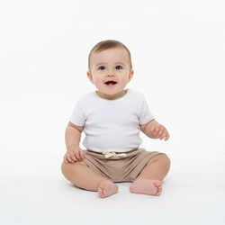 Shorts Avulso Barra Virada Suedine Liso Masculino BabyCotton