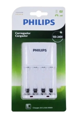 Carregador de Pilhas Philips SCB2440NB AA , AAA - Bi Volt