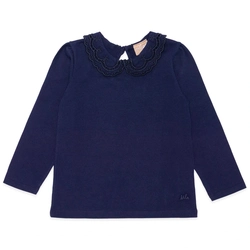 Blusinha Manga Longa com Gola Bordada Vazada Milon - Feminina