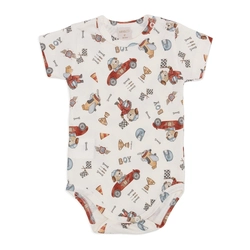 Body Manga Curta Avulso Suedine Masculino - Racer