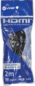 Cabo Mini Displayport 1.1 para Hdmi 1.4v - 2 Metros - Hmdp-2