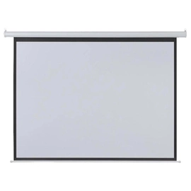 Tela de Projeção Retrátil Elétrica 100 2,03 X1,52m 220v Com Controle Remoto Ac355