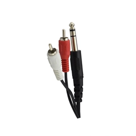 Cabo P10 Macho Stereo Para 2 x Rca Macho 2.0m Nickel